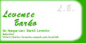 levente barko business card