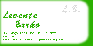 levente barko business card